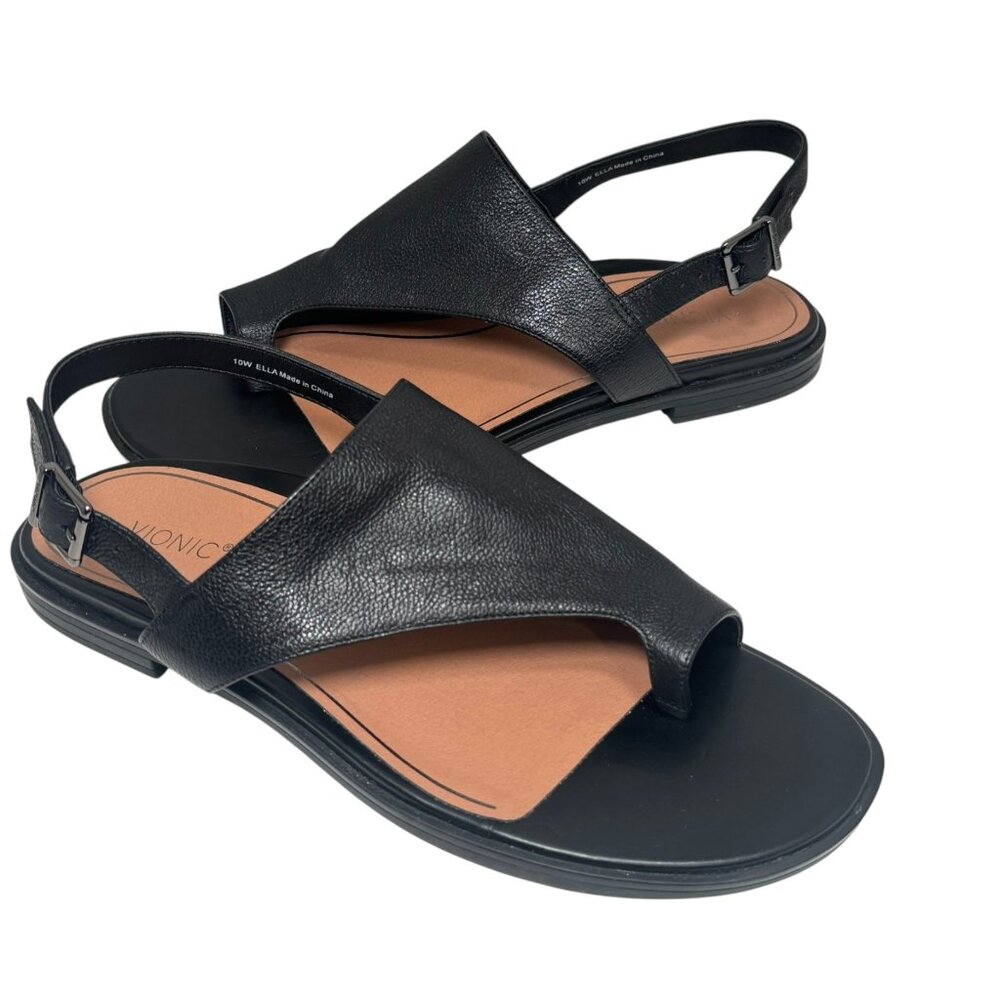 New Vionic Ella Black Toe Loop Arch Support Comfo… - image 3